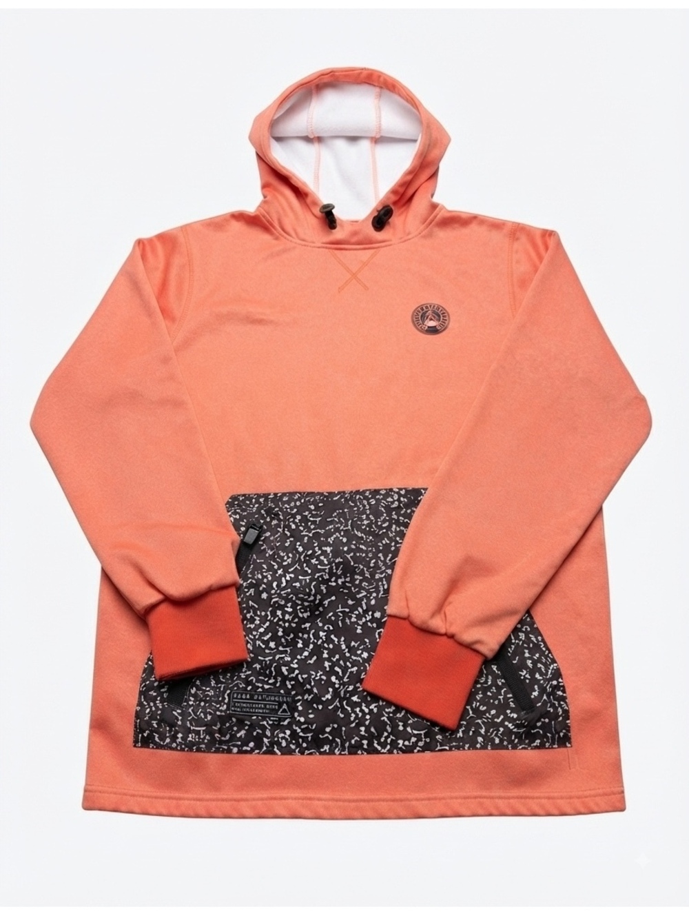 Saga Outerwear Peach Pink Graphic Pocket Hoodie Men’s Size Large L Tech Fleece